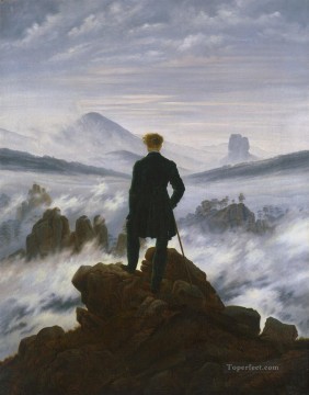  friedrich art painting - Wanderer above the Sea of Fog HSE Romantic Caspar David Friedrich